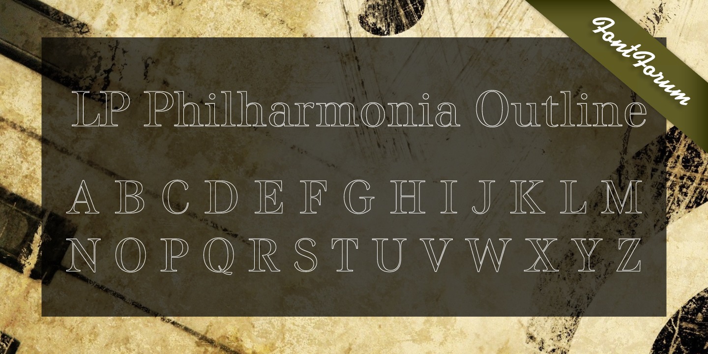 LP Philharmonia Outline Font preview